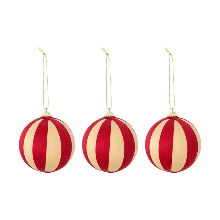Wynn julkula - Red, 3-pack, Ø8 cm - Bloomingville | ブルーミングヴィル