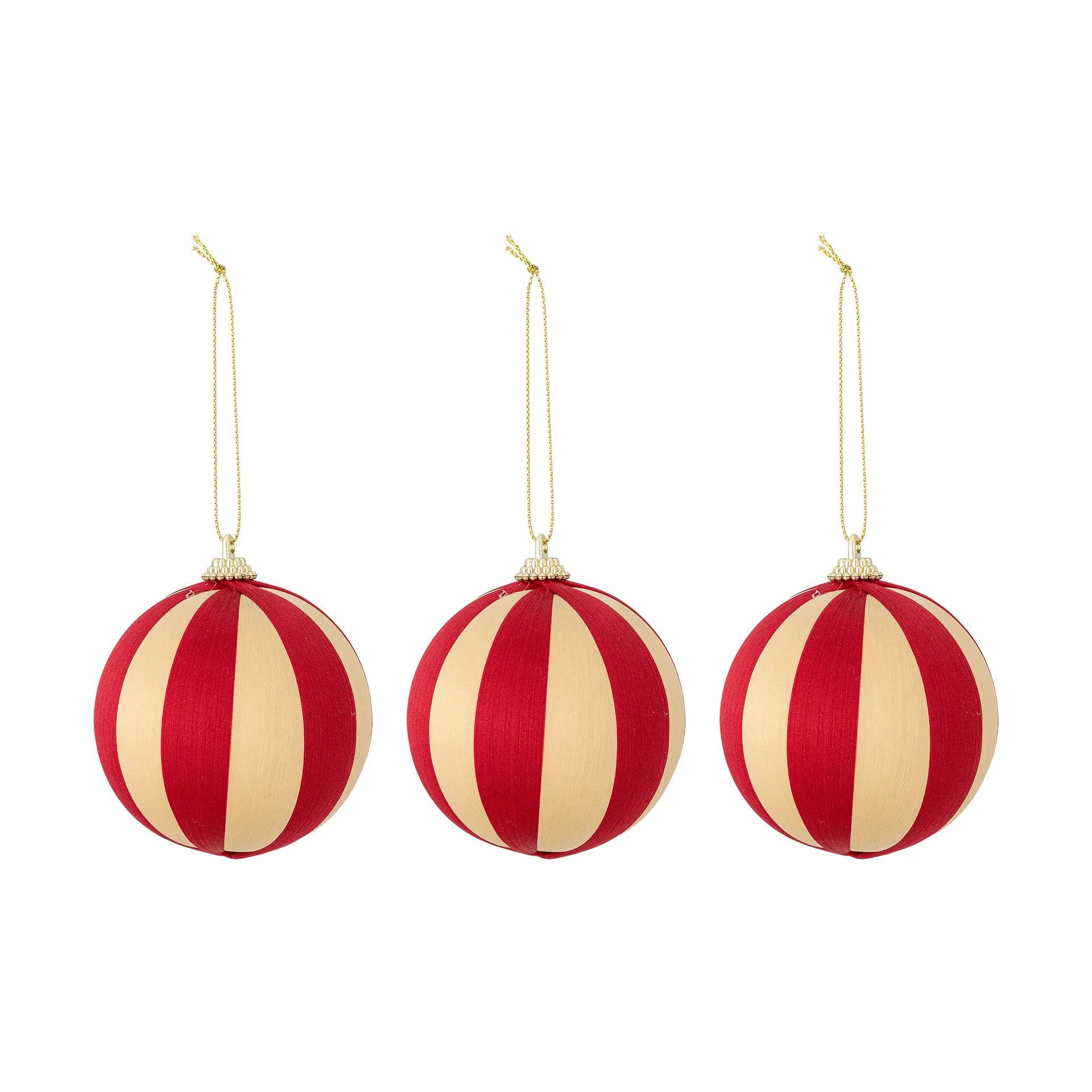 Wynn クリスマスオーナメント, Red, 3-pack, Ø8 cm Bloomingville | ブルーミングヴィル