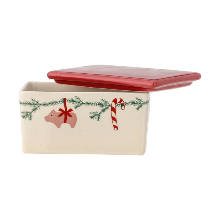 Yule バター皿 12.5x7 cm, White-red Bloomingville | ブルーミングヴィル