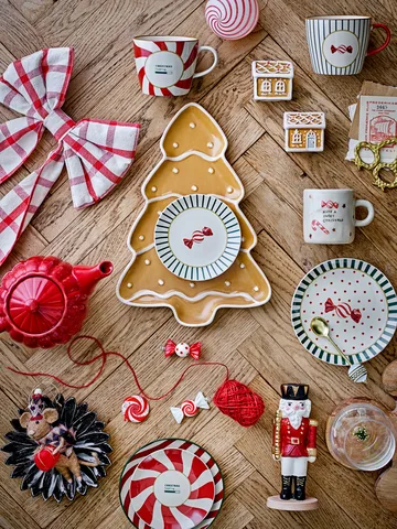 Yule プレート Ø16 cm - Natural red - Bloomingville | ブルーミングヴィル