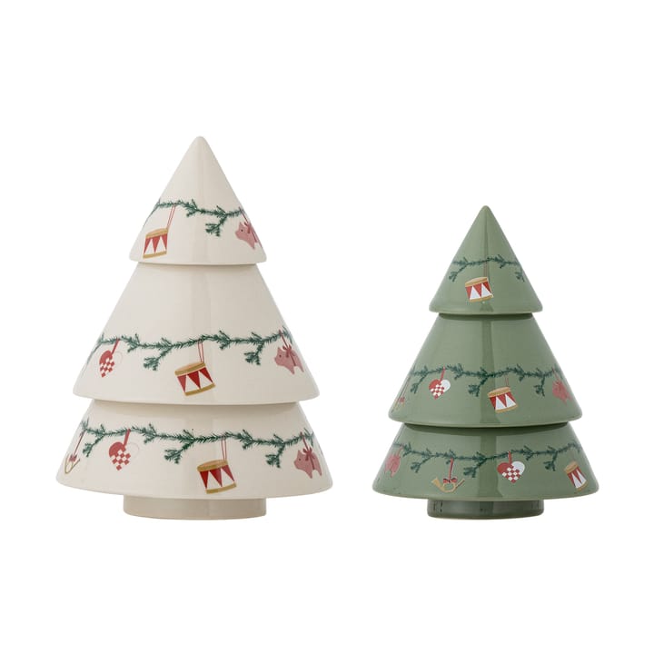 Yule クリスマスツリーデコレーション 2ピース - Beige-green - Bloomingville | ブルーミングヴィル