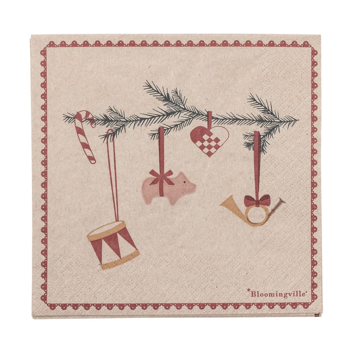 Yule ペーパーナプキン 33x33 cm 20枚 - Multi - Bloomingville | ブルーミングヴ�ィル