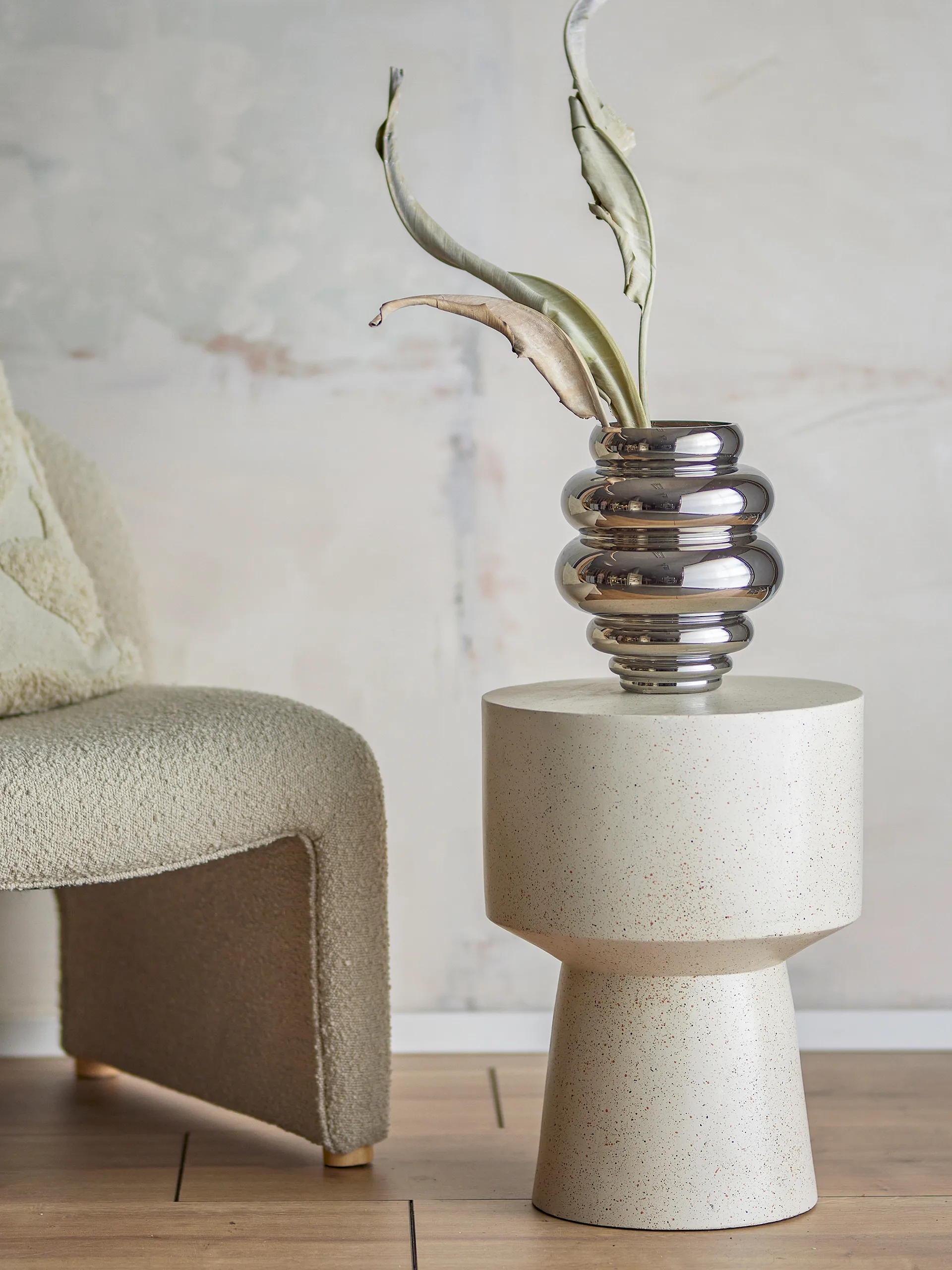 Zorya 花瓶 24 cm, Silver Bloomingville | ブルーミングヴィル