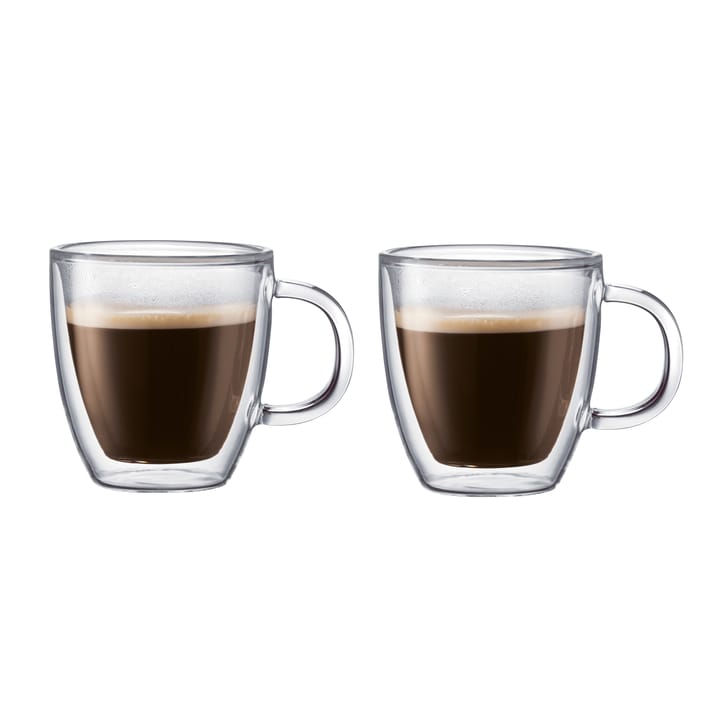 Bistro ダブルウォール グラス ハンドル付き 2パック - 0.15 l - Bodum | ボダム