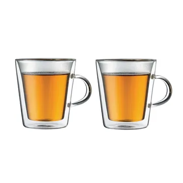 Canteen ダブルウォール グラス ハンドル付き 2パック - 0.2 l - Bodum | ボダム