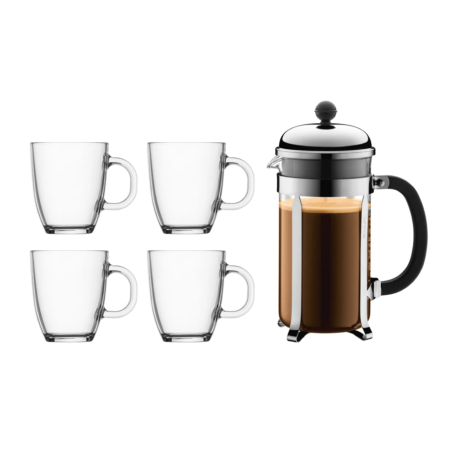 Chamtable コーヒープレス 1L & カップ, 5 pieces Bodum | ボダム