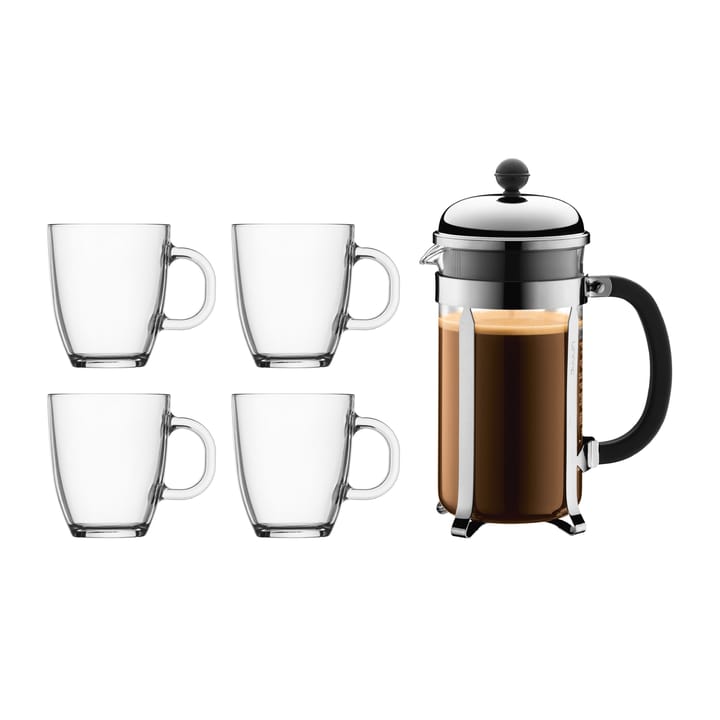 Chamtable コーヒープレス 1L & カップ - 5 pieces - Bodum | ボダム