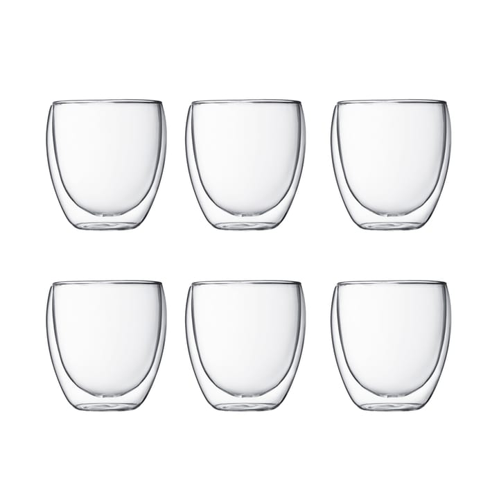 Pavina ダブルウォール グラス 6パック - 0.25 l - Bodum | ボダム