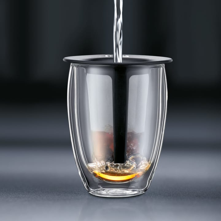 Tea For One グラス 茶こし付き, black Bodum | ボダム