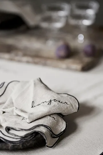 Bordeaux コットンナプキン 40x40 cm - Beige - Boel & Jan | ボエル & ヤン