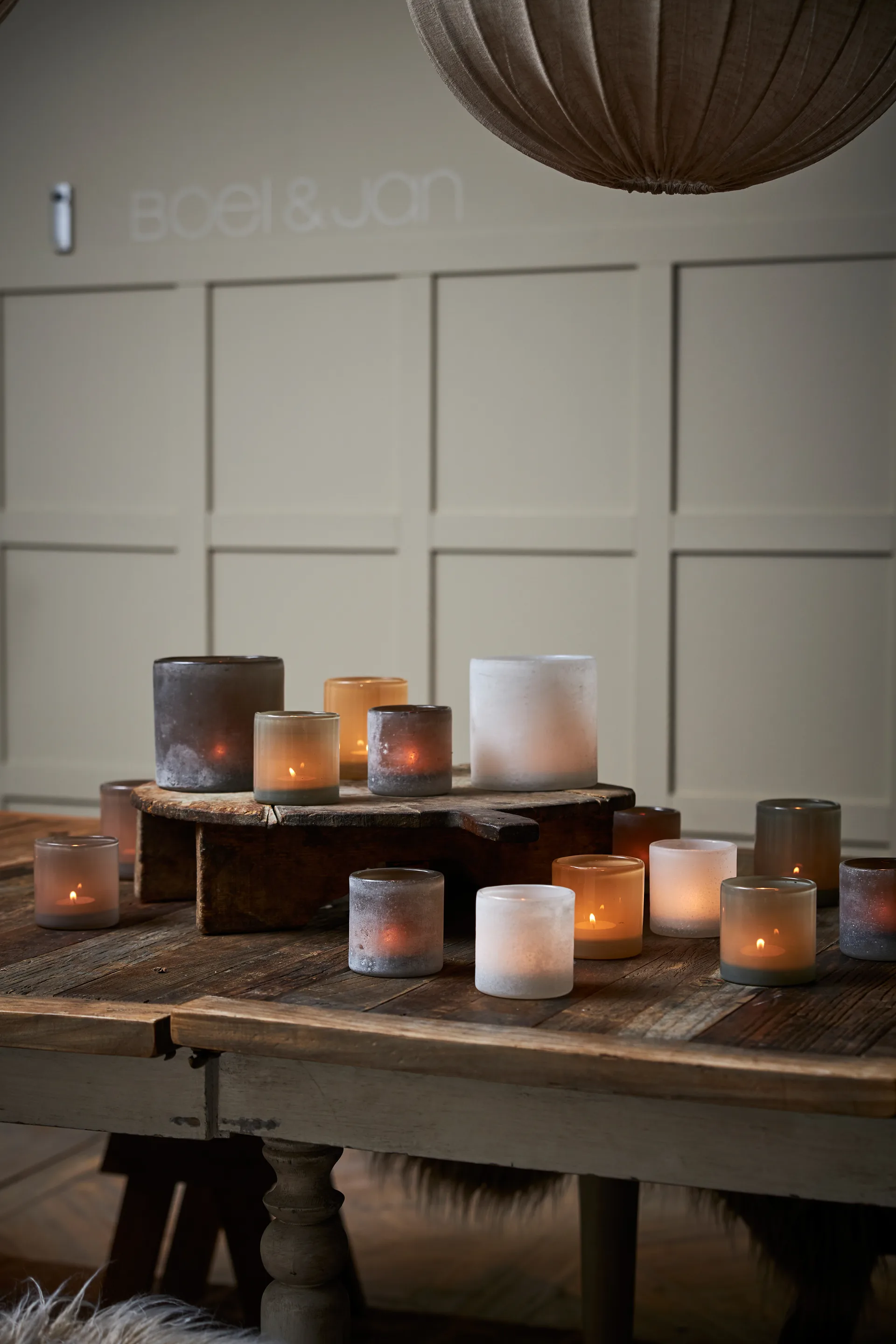 Bungenäs キャンドルランタン Ø8 cm, Brown Boel & Jan | ボエル & ヤン