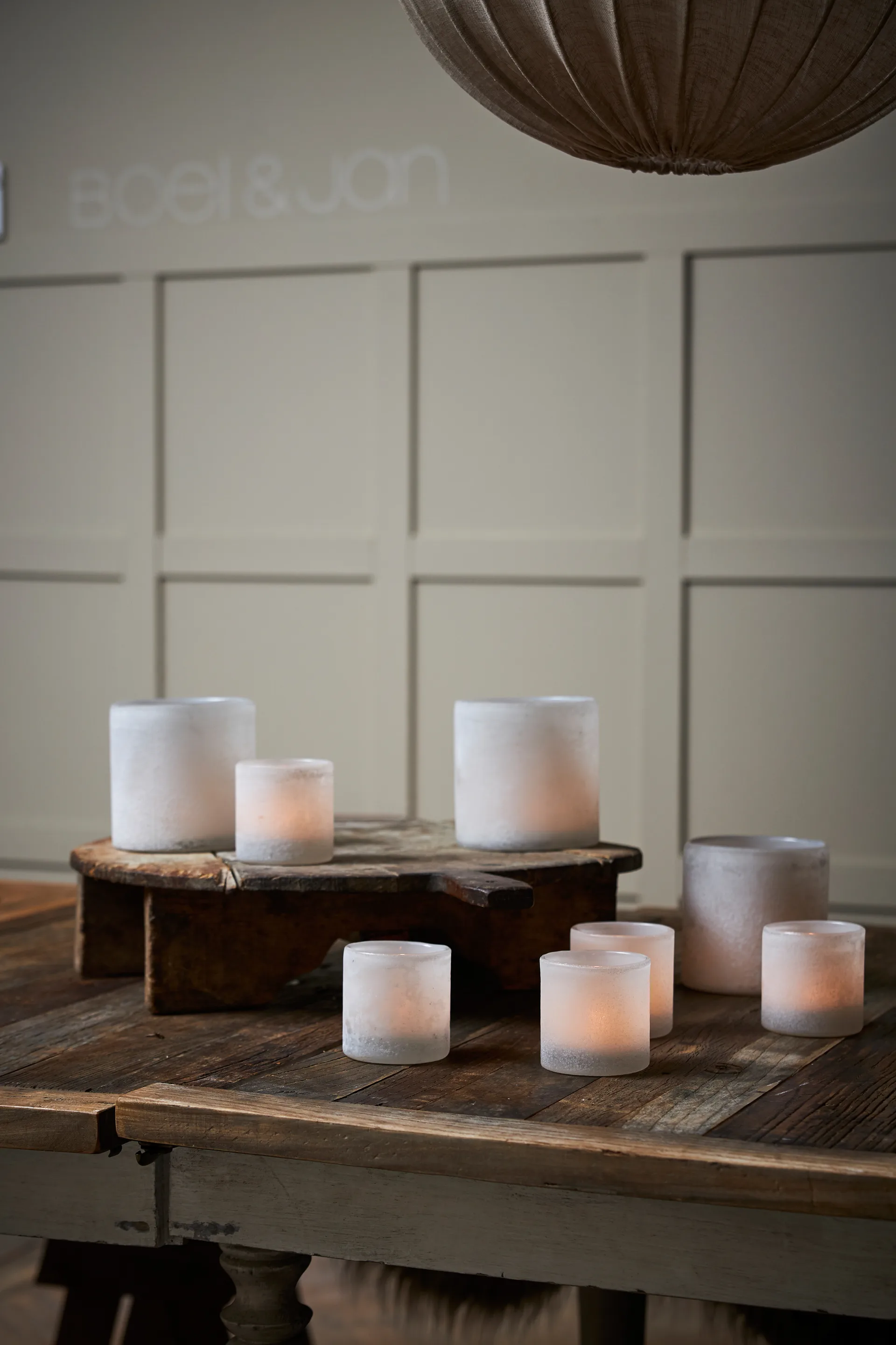 Bungenäs キャンドルランタン Ø8 cm, White Boel & Jan | ボエル & ヤン