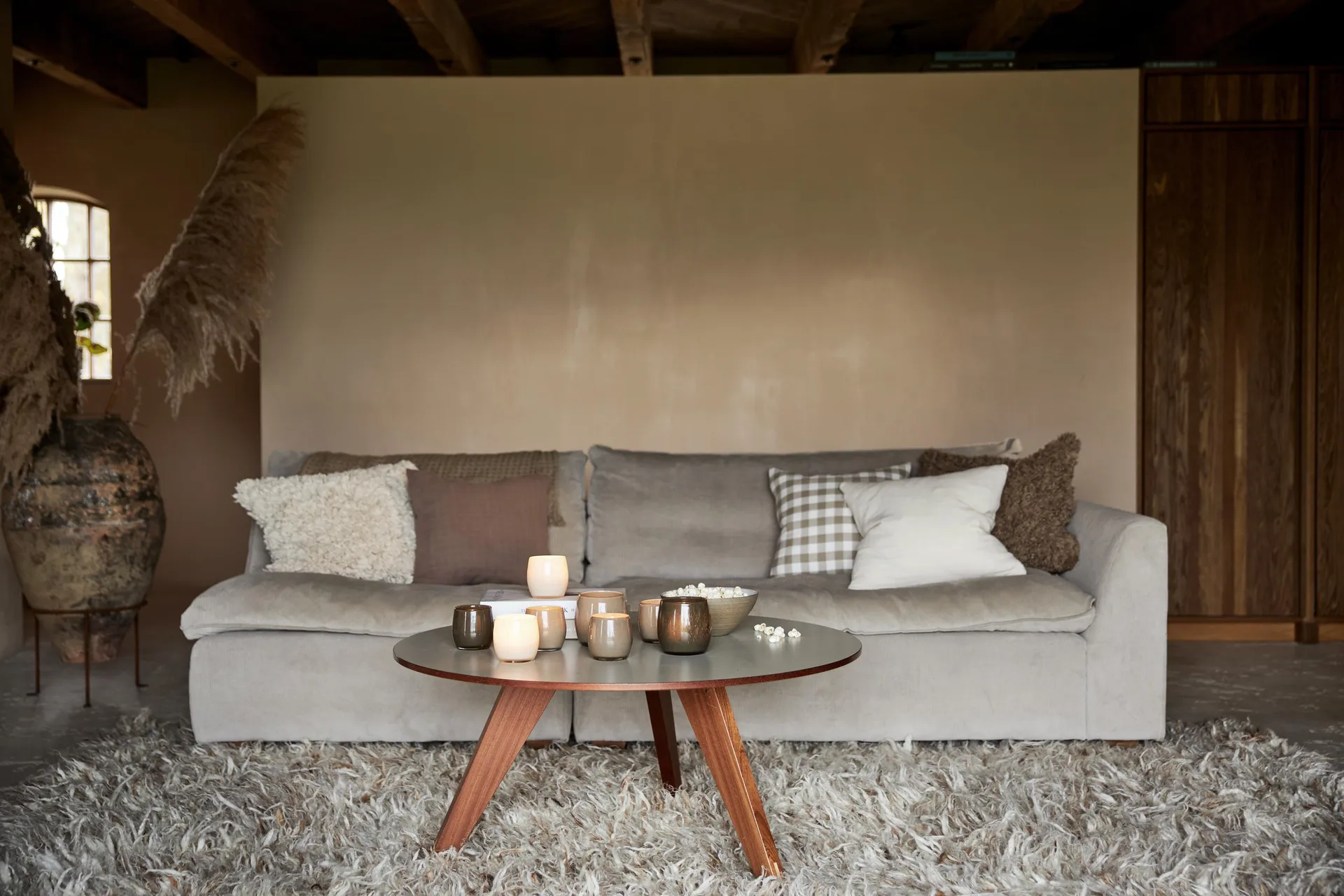 Grete ピローケース 45x45 cm, Beige Boel & Jan | ボエル & ヤン