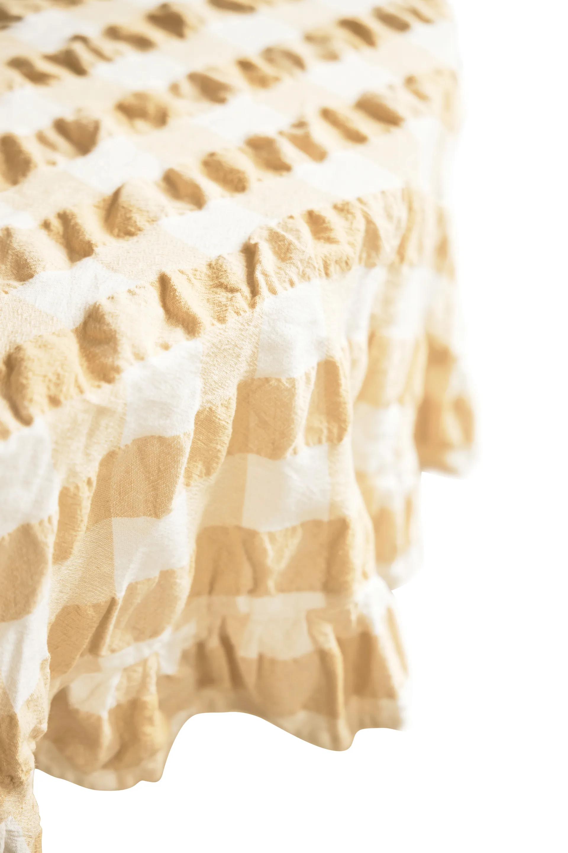 Kullavik テーブルクロス Ø170 cm, Yellow-white Boel & Jan | ボエル & ヤン