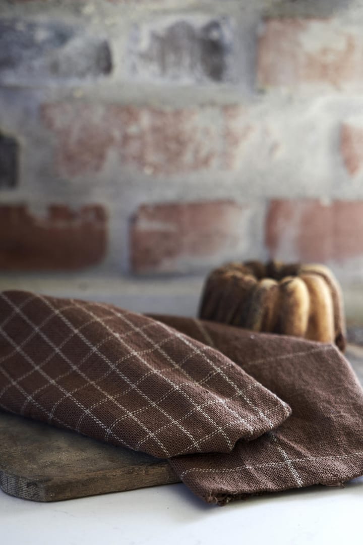 Lunnevik small コットンナプキン 40x40 cm 4枚セット, Brown Boel & Jan | ボエル & ヤン
