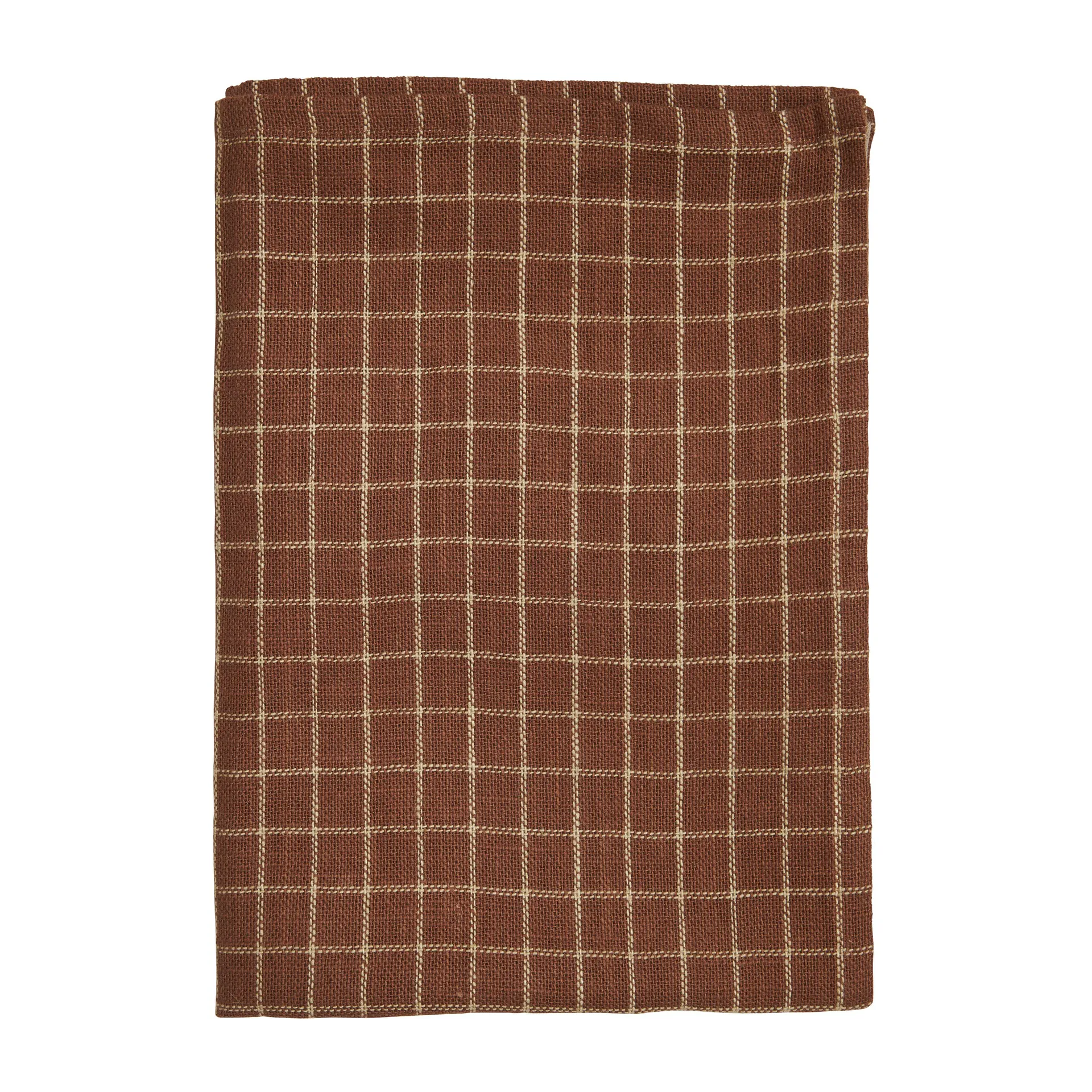 Lunnevik small cotton テーブルクロス 150x300 cm, Brown Boel & Jan | ボエル & ヤン