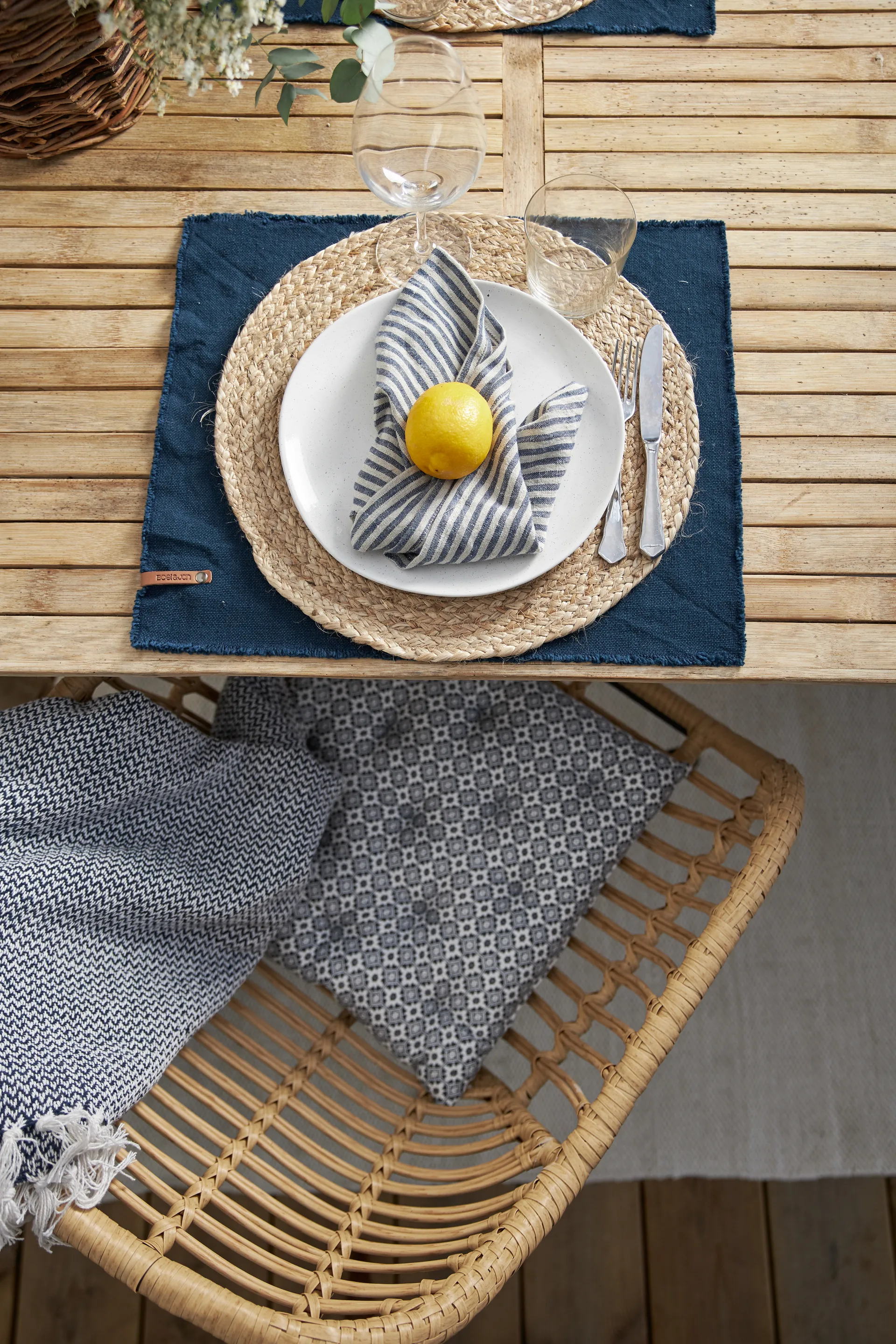 Merida ランチョンマット Ø38 cm, Nature Boel & Jan | ボエル & ヤン