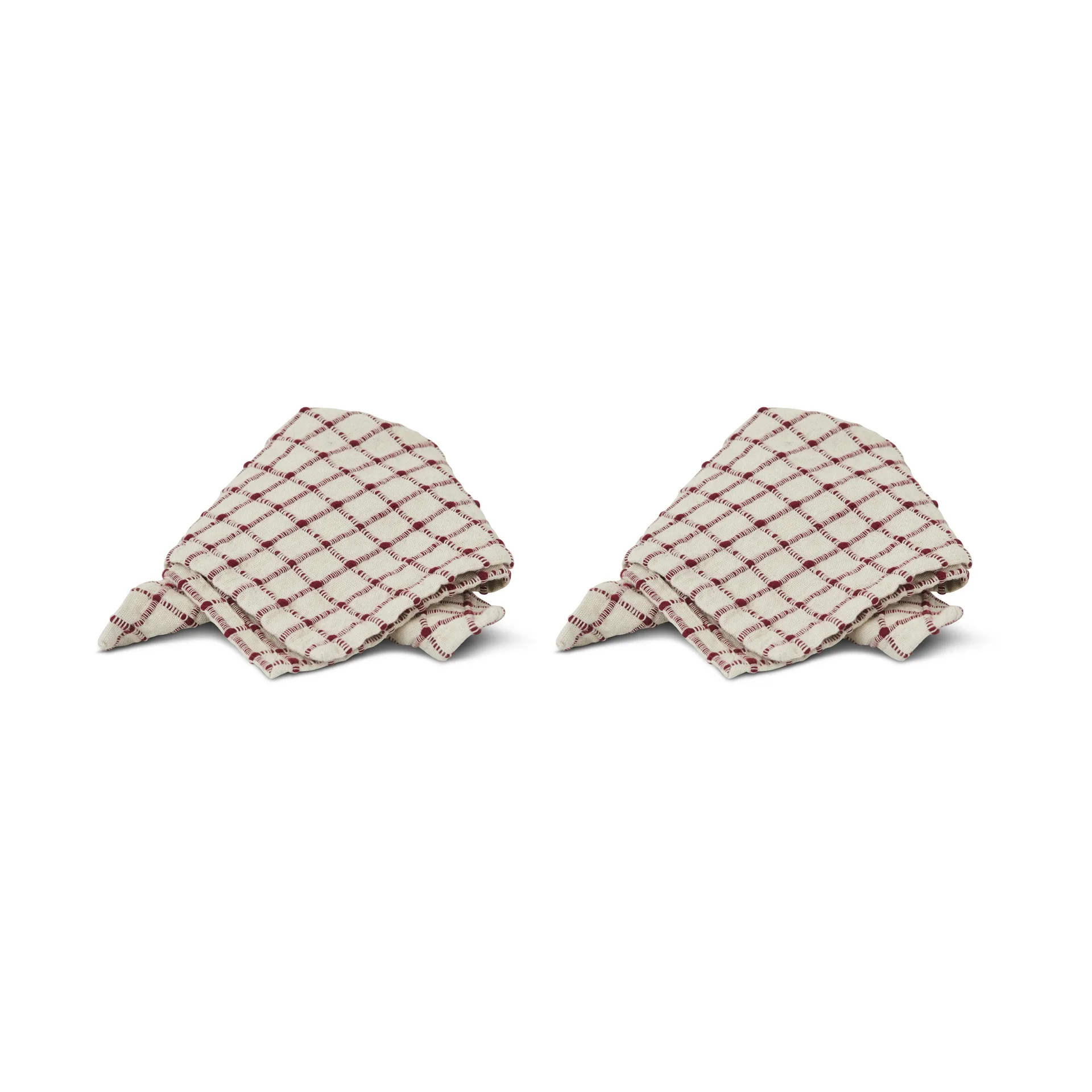 Noor ナプキン 40x40 cm 2枚セット, Red-Off white Boel & Jan | ボエル & ヤン