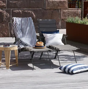 Outdoor ストライプピローケース 40x60 cm - Blue - Boel & Jan | ボエル & ヤン