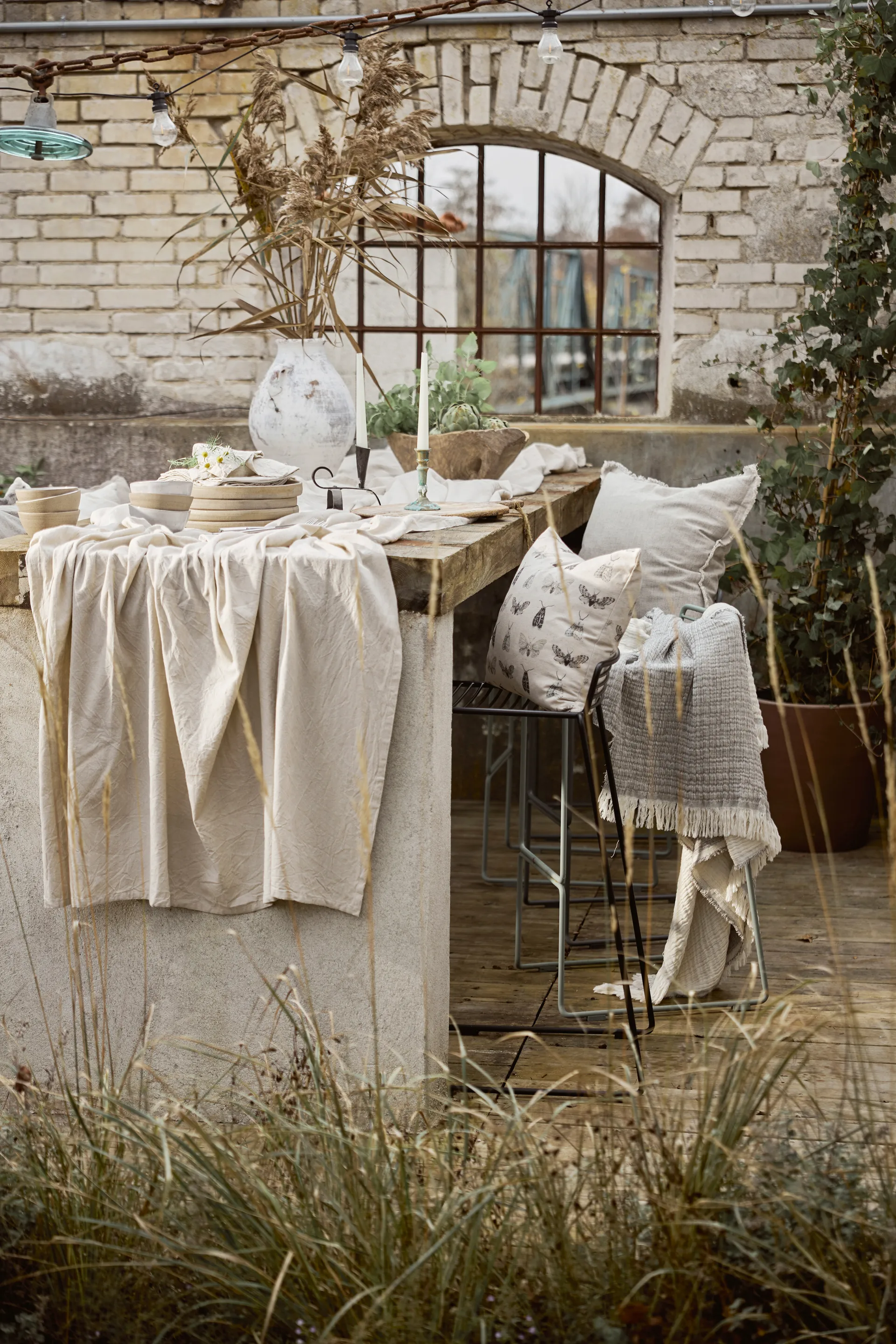 Samos スロー 120x150 cm, Grey Boel & Jan | ボエル & ヤン