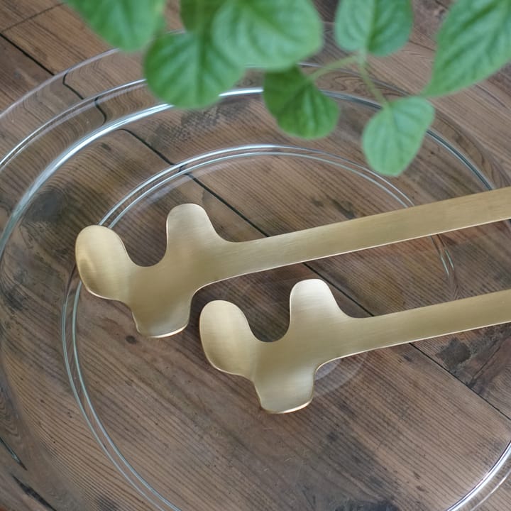 Leaf サラダサーバー, Brushed Gold Born In Sweden | ボーン イン スウェーデン