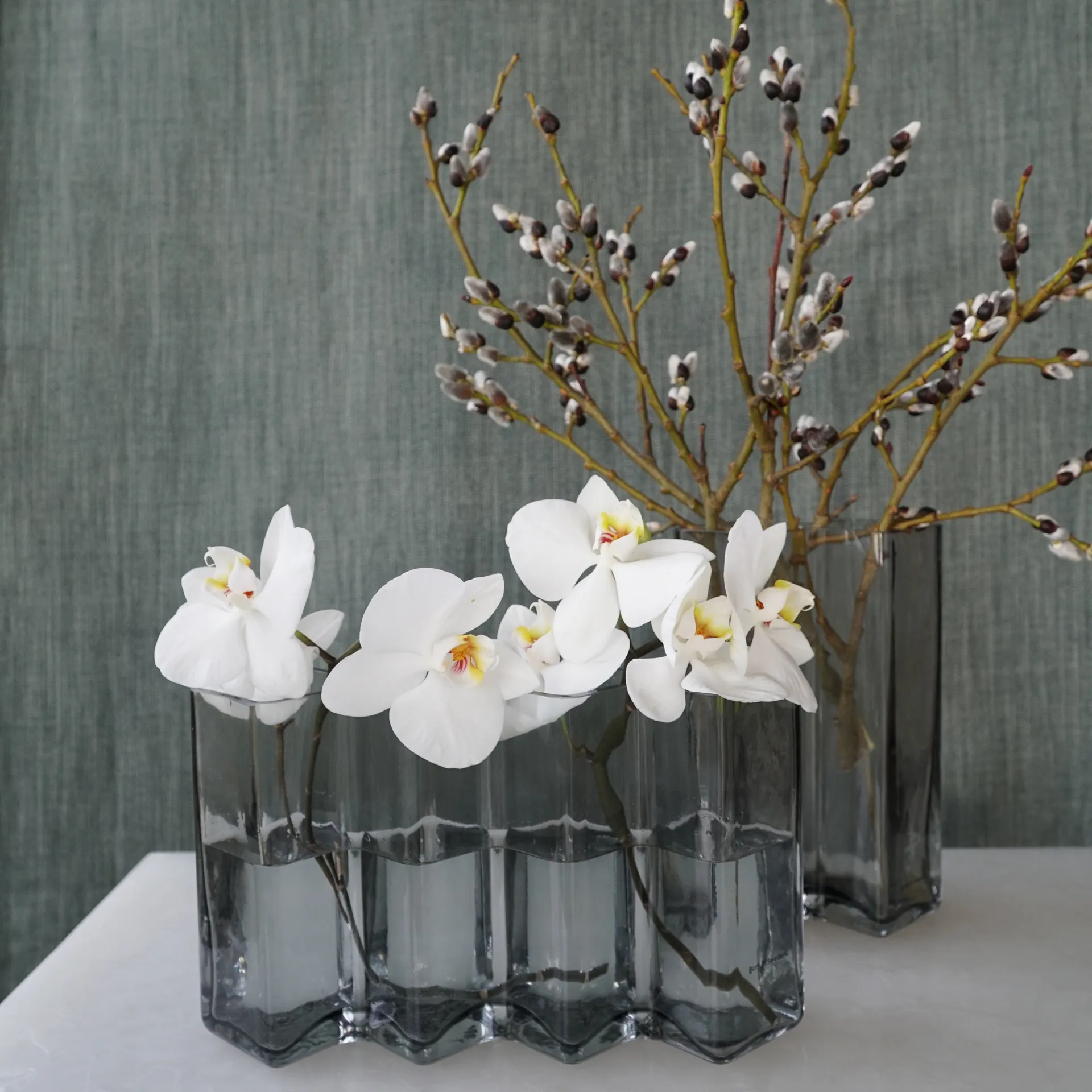 Row 花瓶 4口, Grey Born In Sweden | ボーン イン スウェーデン