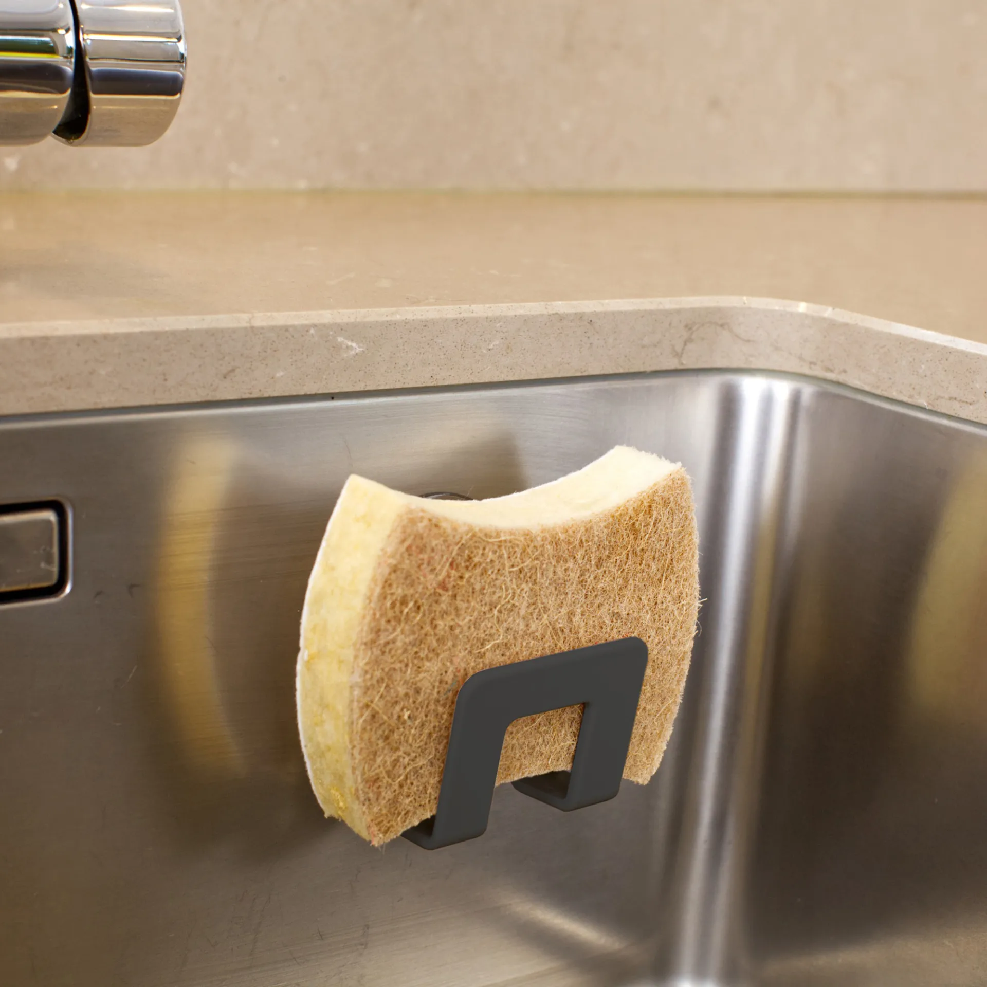 Bosign 食器スポンジ用ホルダー 吸盤カップ, Graphite grey Bosign | ボーサイン