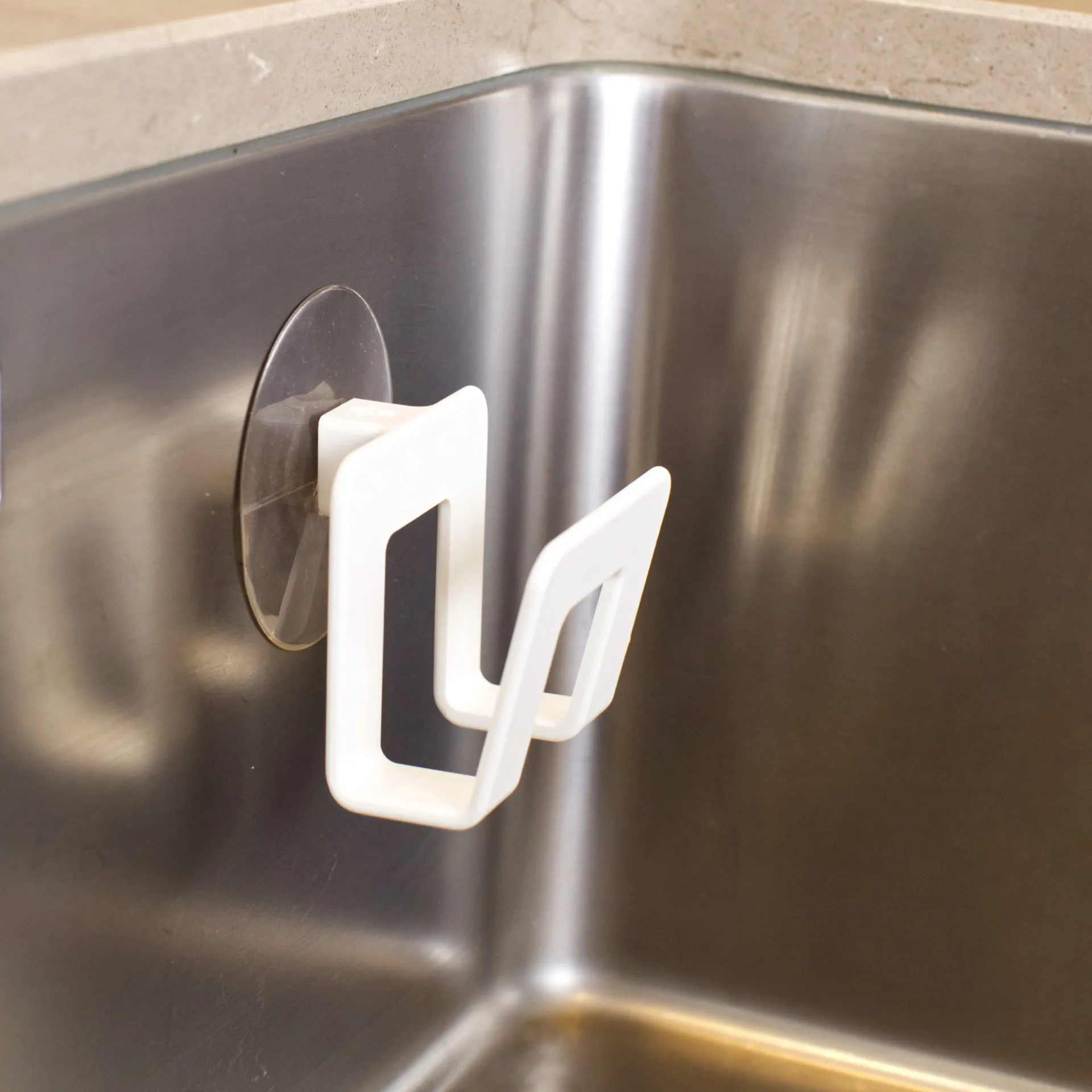 Bosign 食器スポンジ用ホルダー 吸盤カップ, White Bosign | ボーサイン