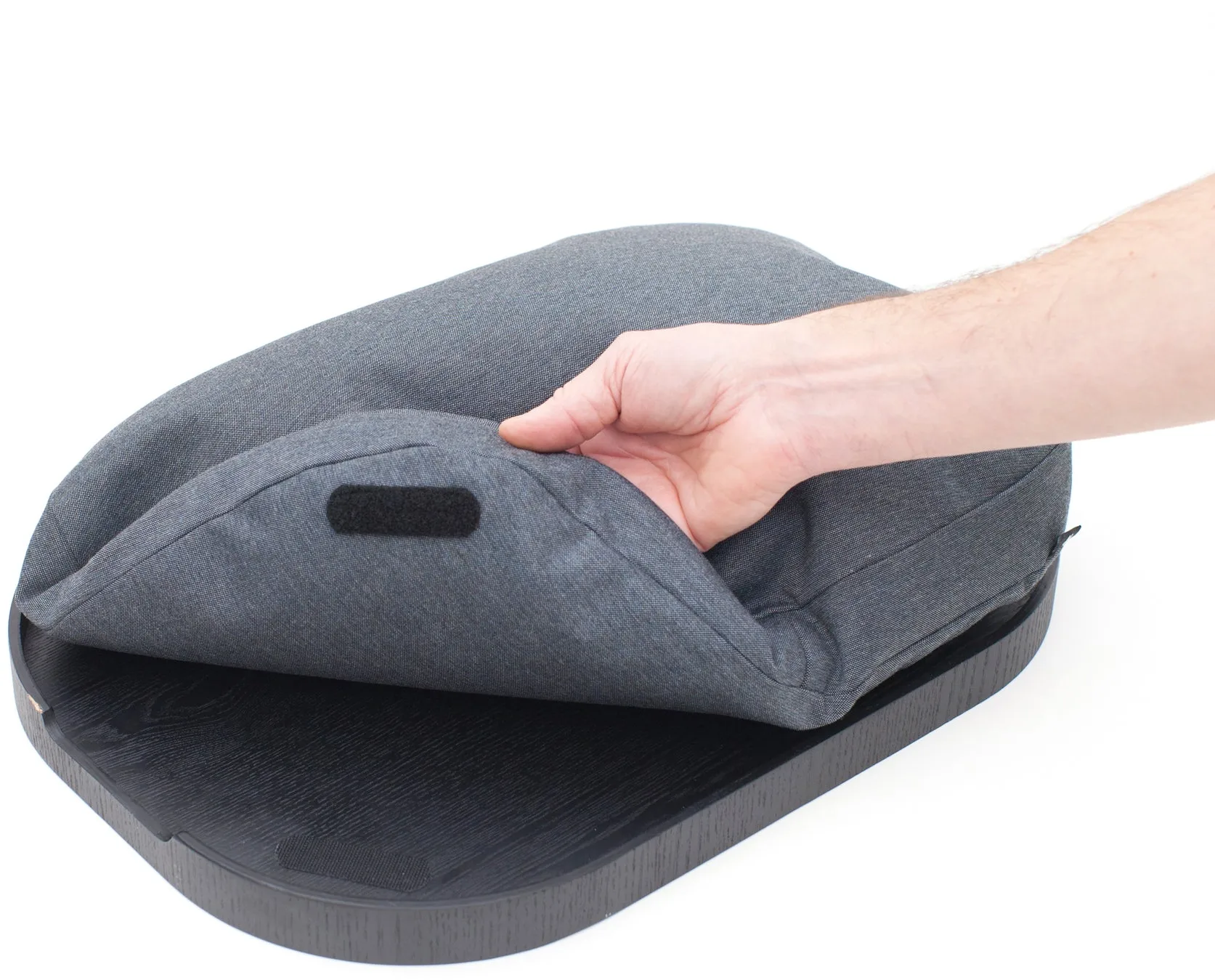 CurveLine™ ノンスリップ ニートレイ 47x34 cm, Black willow-grey Bosign | ボーサイン