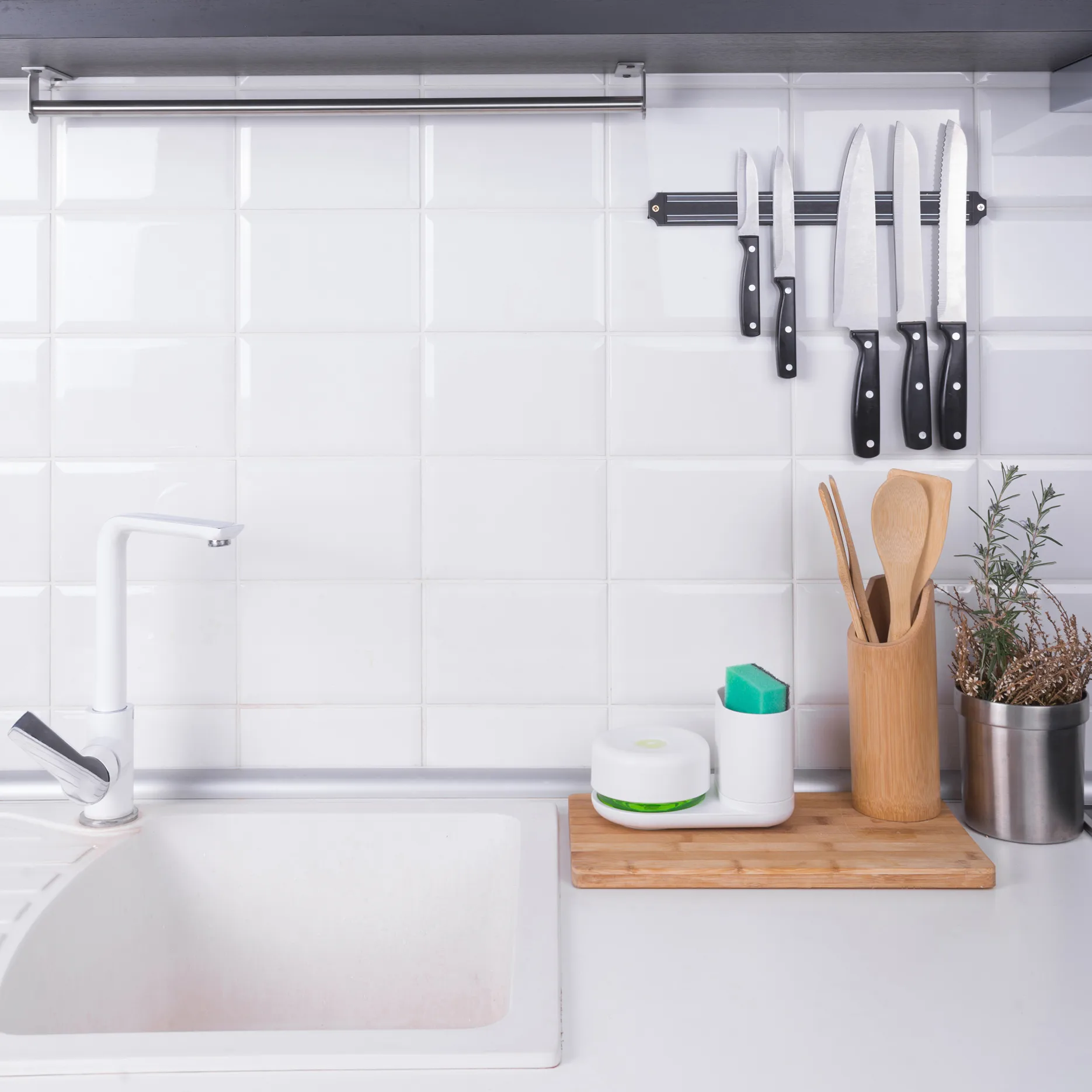 Dishwashing 収納ラック付きリキッドパンプ, white Bosign | ボーサイン