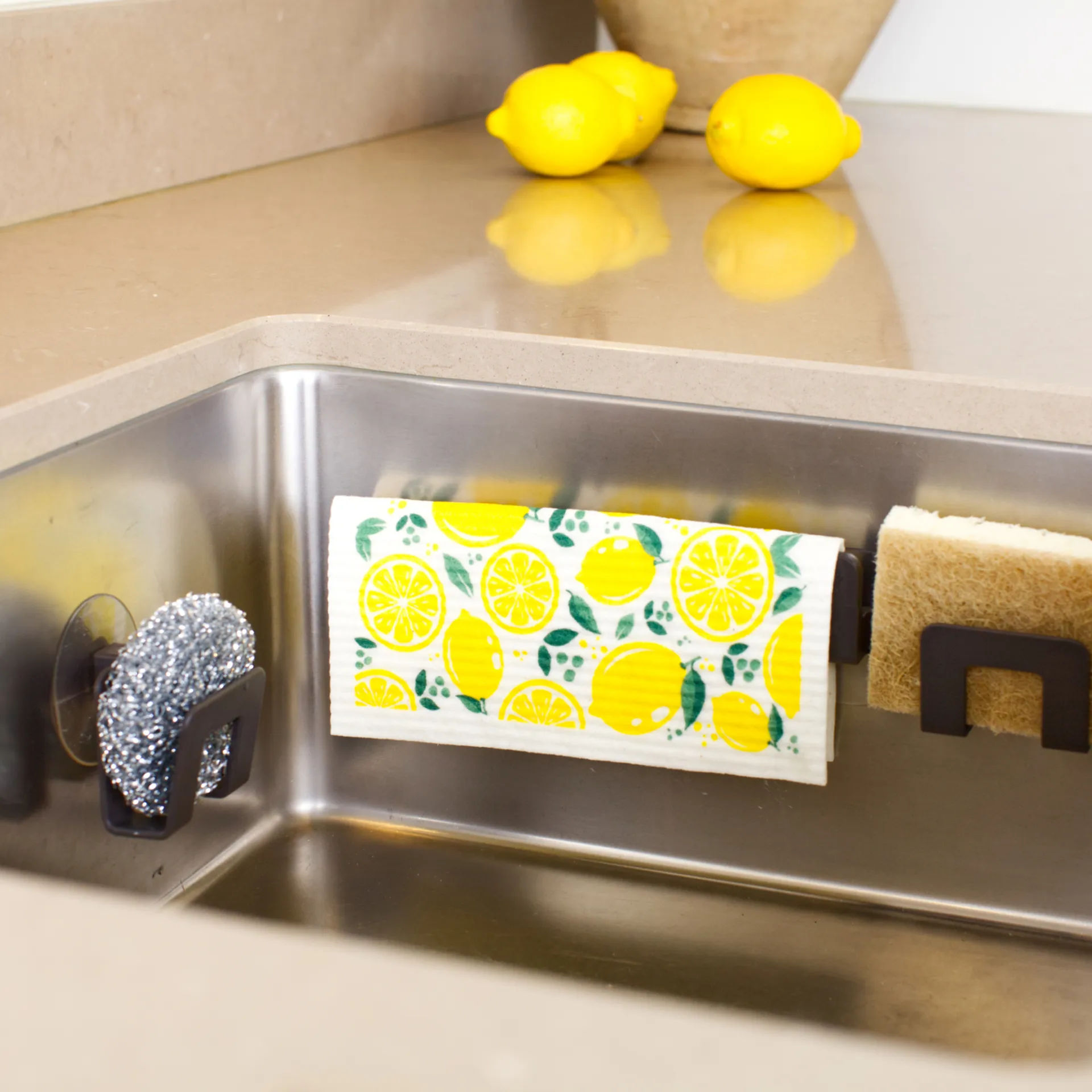 クロス & 食器スポンジ用ホルダー 吸盤カップ, Graphite grey Bosign | ボーサイン