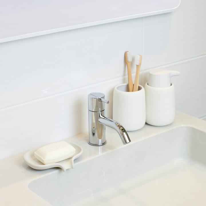 Soap Saver Flow  排水口付きソープディッシュ コンクリート, White Bosign | ボーサイン