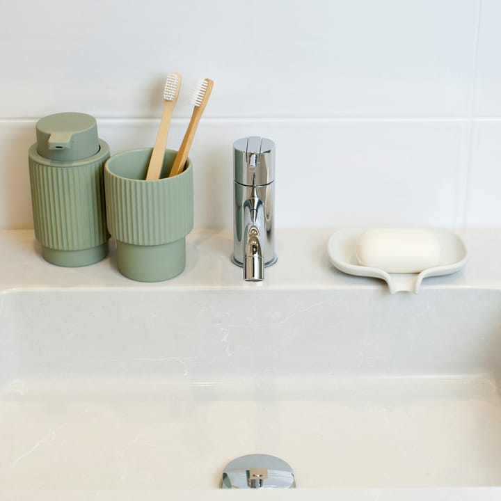 Soap Saver Flow  排水口付きソープディッシュ コンクリート, White Bosign | ボーサイン