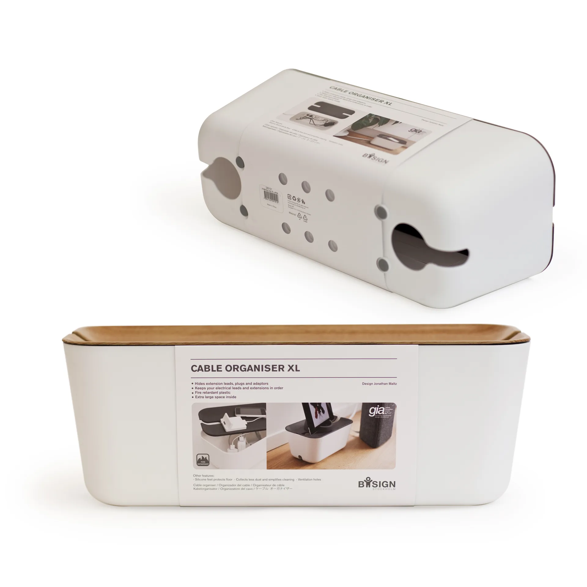 ケーブルオーガナイザー XL, wood print Bosign | ボーサイン