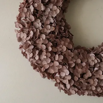 アジサイ リース 花冠 - ブラウン、40 cm - Botané | ボタネ