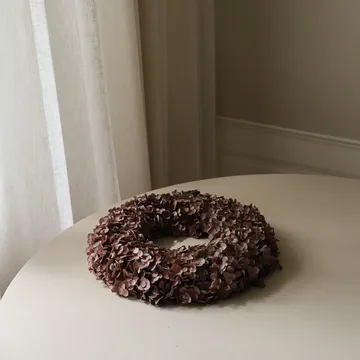 アジサイ リース 花冠 - ブラウン、40 cm - Botané | ボタネ