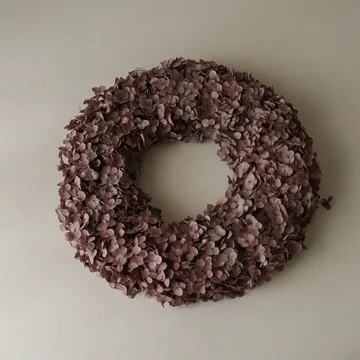 アジサイ リース 花冠 - ブラウン、40 cm - Botané | ボタネ