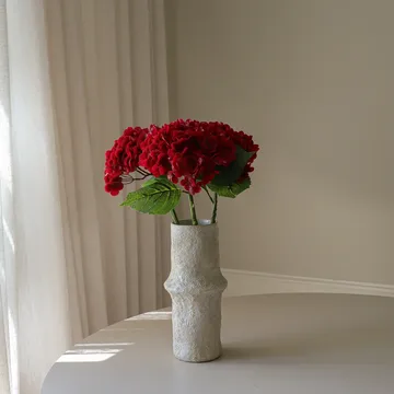 アジサイ 人工花 - レッド、51 cm、1個 - Botané | ボタネ