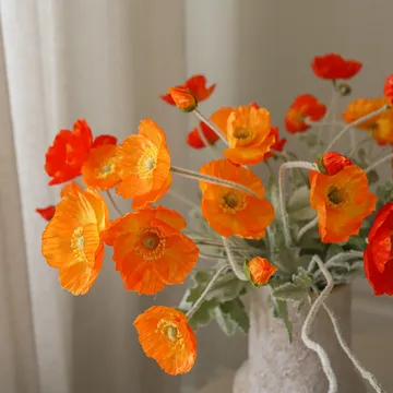 ポピー サンセット 造花ブーケ - ポピー、56 cm、11本 - Botané | ボタネ