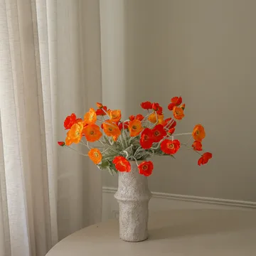 ポピー サンセット 造花ブーケ - ポピー、56 cm、11本 - Botané | ボタネ