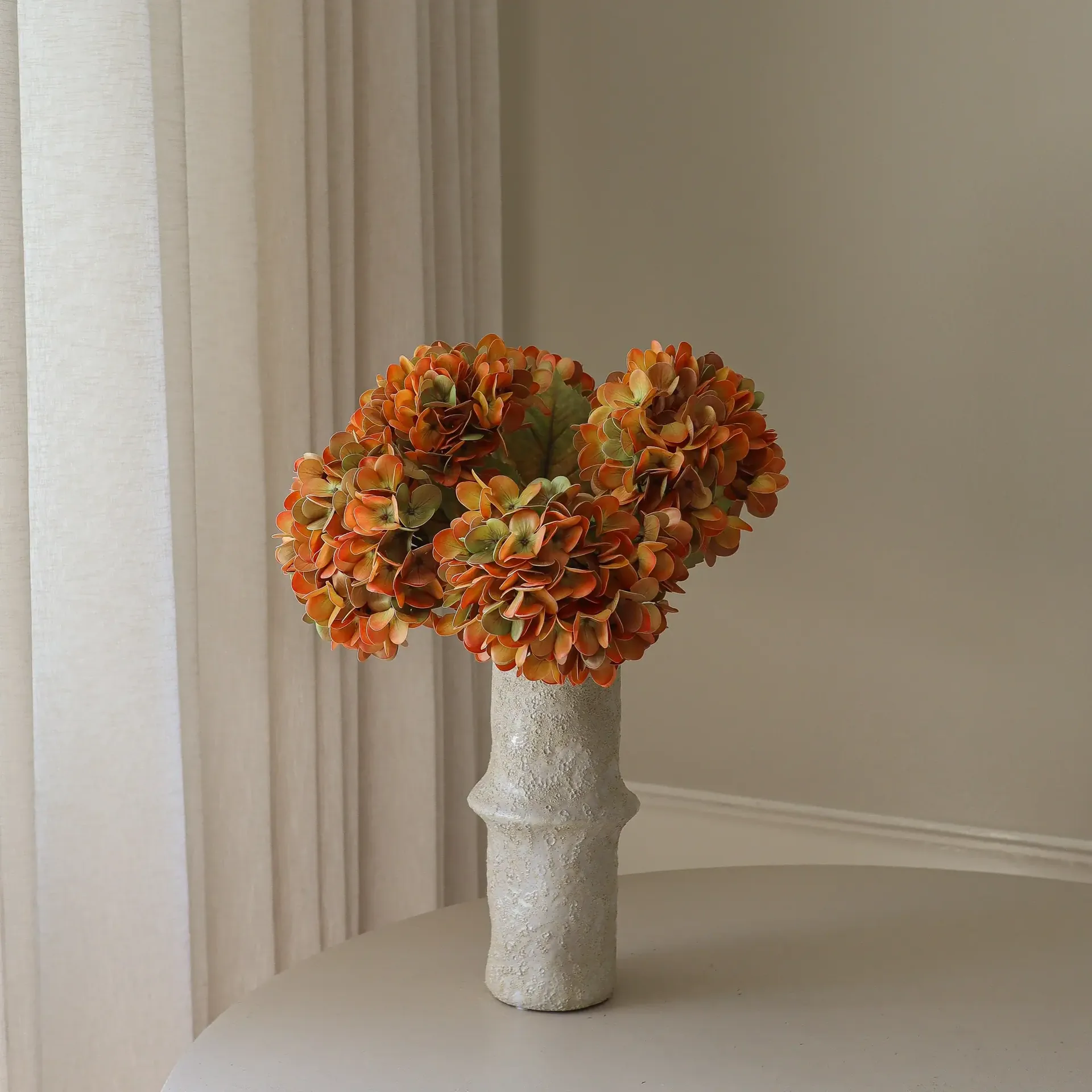 アジサイ 人工 ブーケ, オレンジ、60 cm、6個 Botané | ボタネ