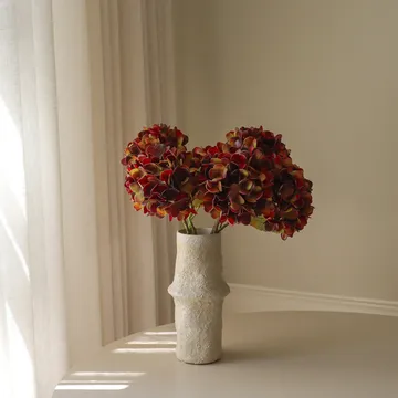 アジサイ 人工 ブーケ - ディープバーガンディ、60 cm、6点 - Botané | ボタネ