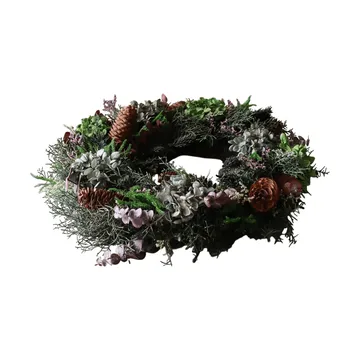 Botanical Forest Wreath 花輪 - アジサイ・ユーカリ・針葉枝・松かさ、Ø40 cm - Botané | ボタネ