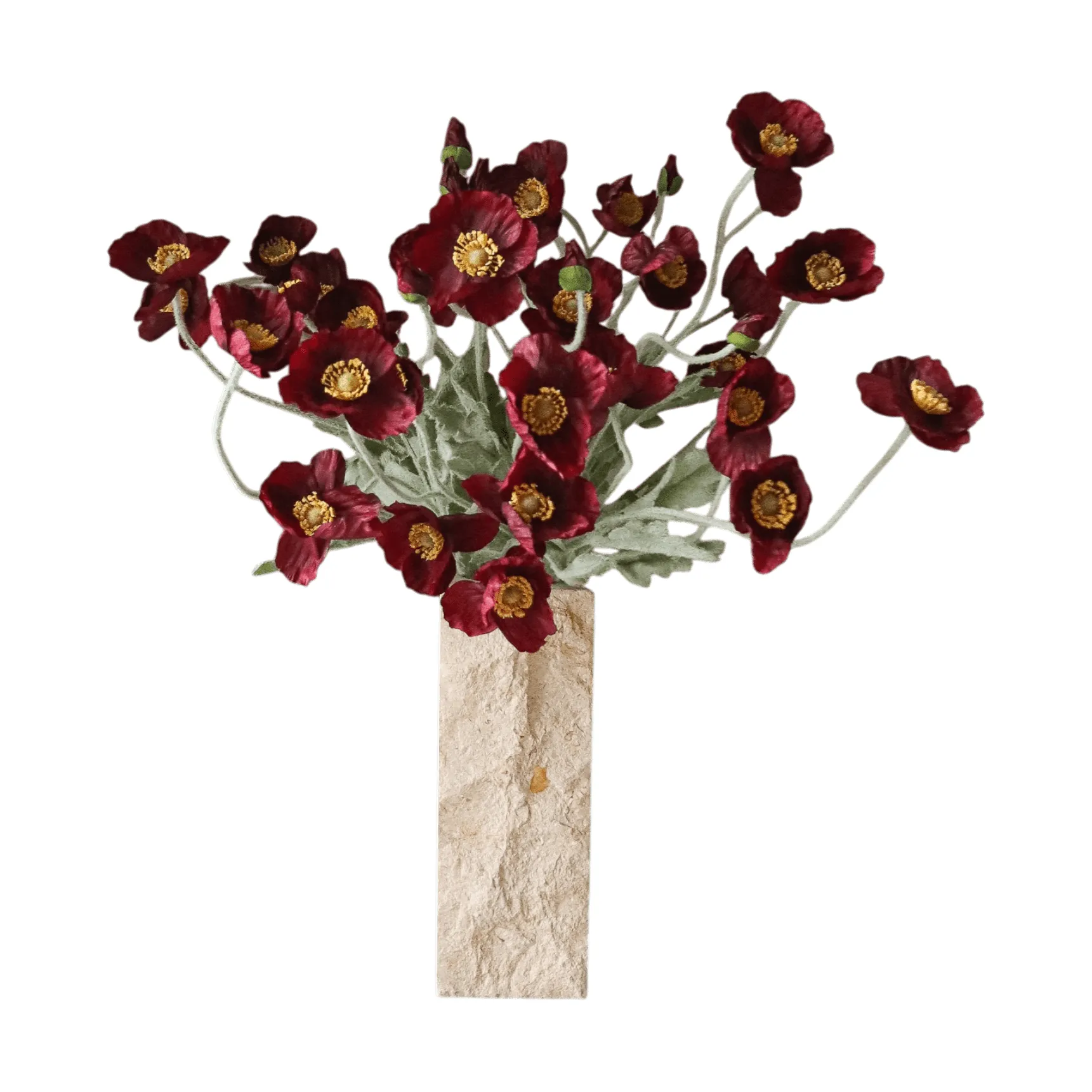 ポピー 人工ブーケ, Burgundy, 56 cm, 10 pcs Botané | ボタネ
