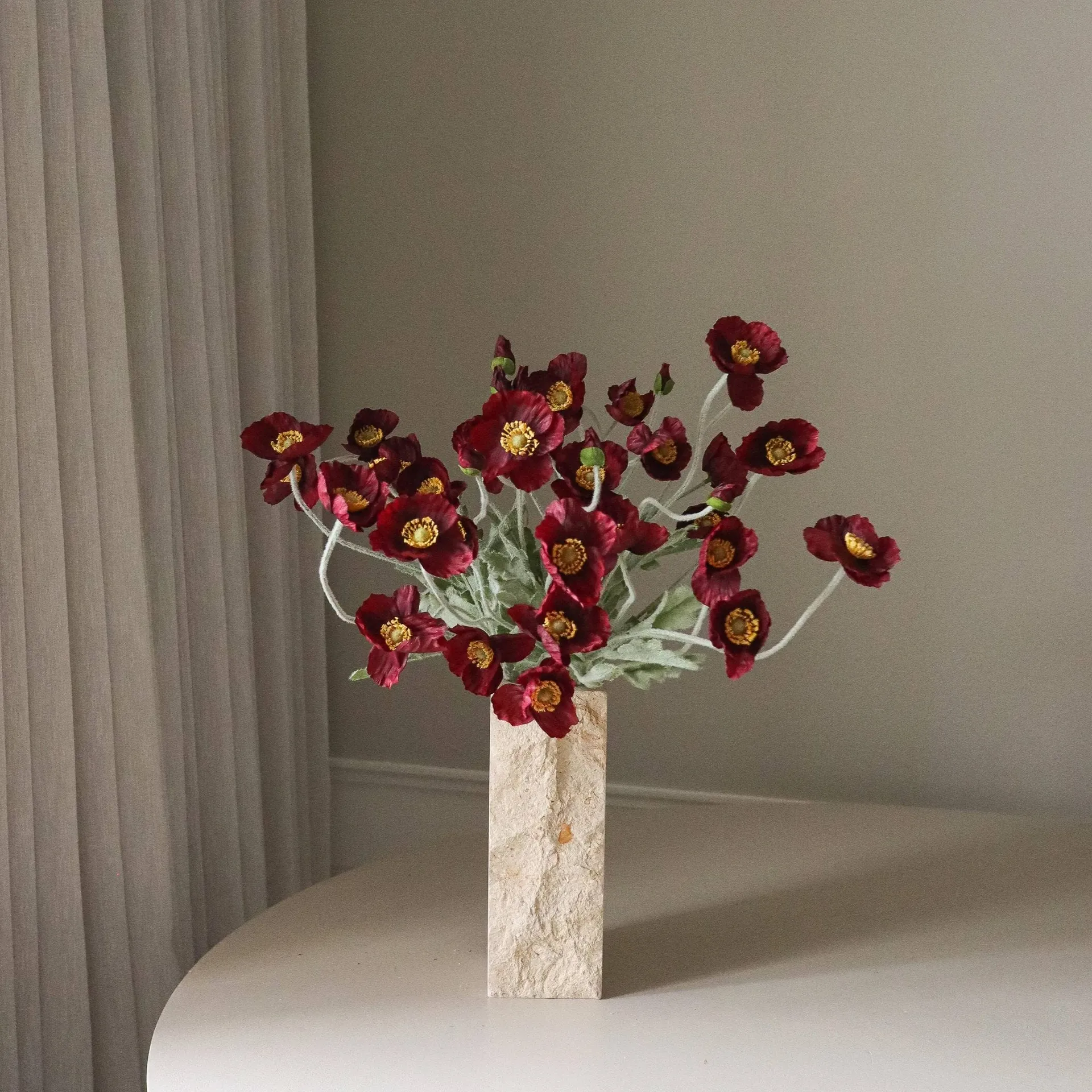 ポピー 人工ブーケ, Burgundy, 56 cm, 10 pcs Botané | ボタネ