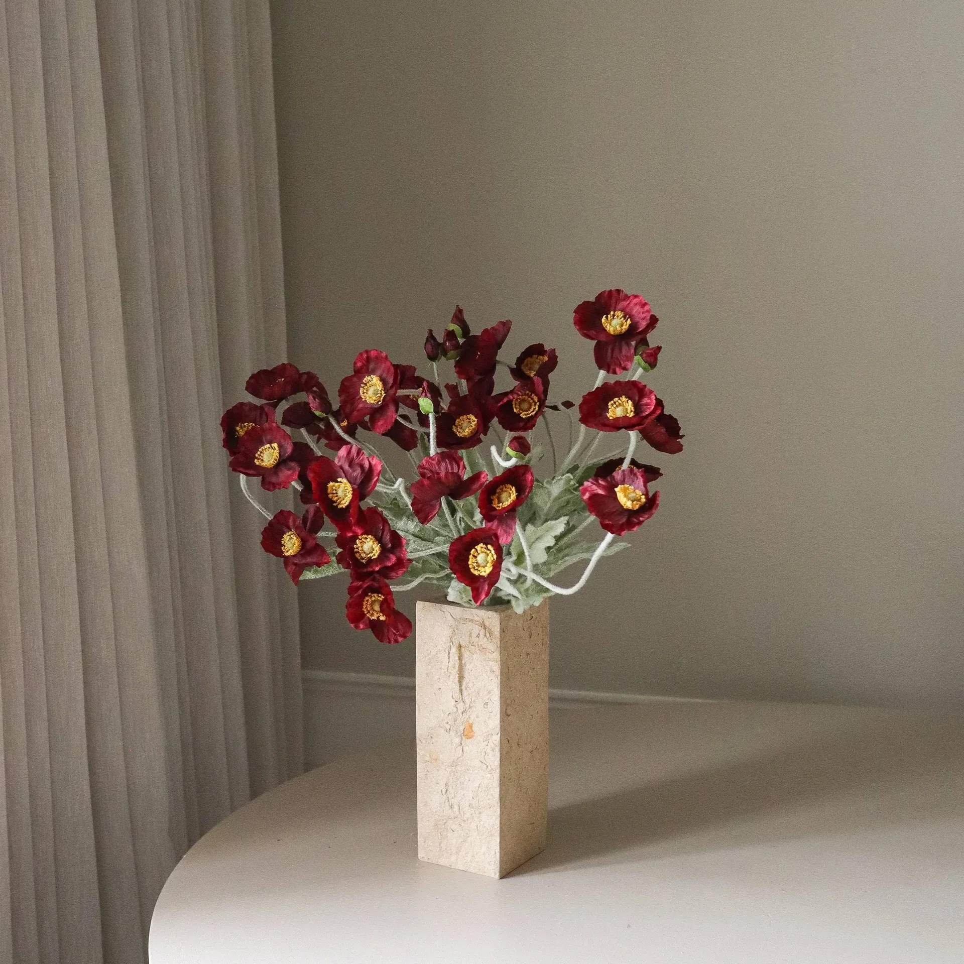 ポピー 人工ブーケ, Burgundy, 56 cm, 10 pcs Botané | ボタネ
