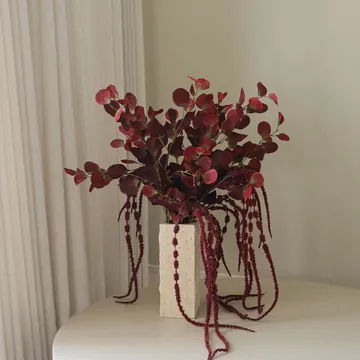 Burgundy veil artificial bouquet - Eucalyptus, amaranth, 84 cm - Botané | ボタネ