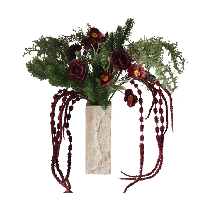 Burnt bloom artificial bouquet - Ranunculus, poppy, allium, amaranth, 90 cm - Botané | ボタネ