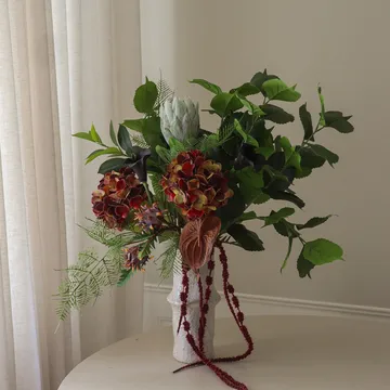 Noir Botanica 造花ブーケ - アジサイ・カラー・アンスリウム 112 cm、15本 - Botané | ボタネ