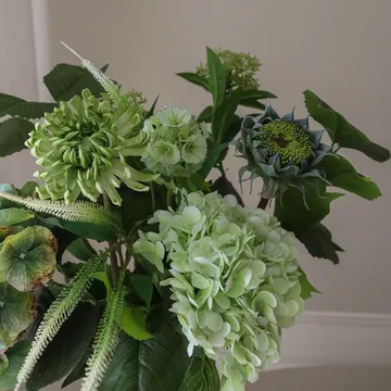 Sage Garden 人工ブーケ - アジサイ・半八重ダリア 112 cm、10本 - Botané | ボタネ